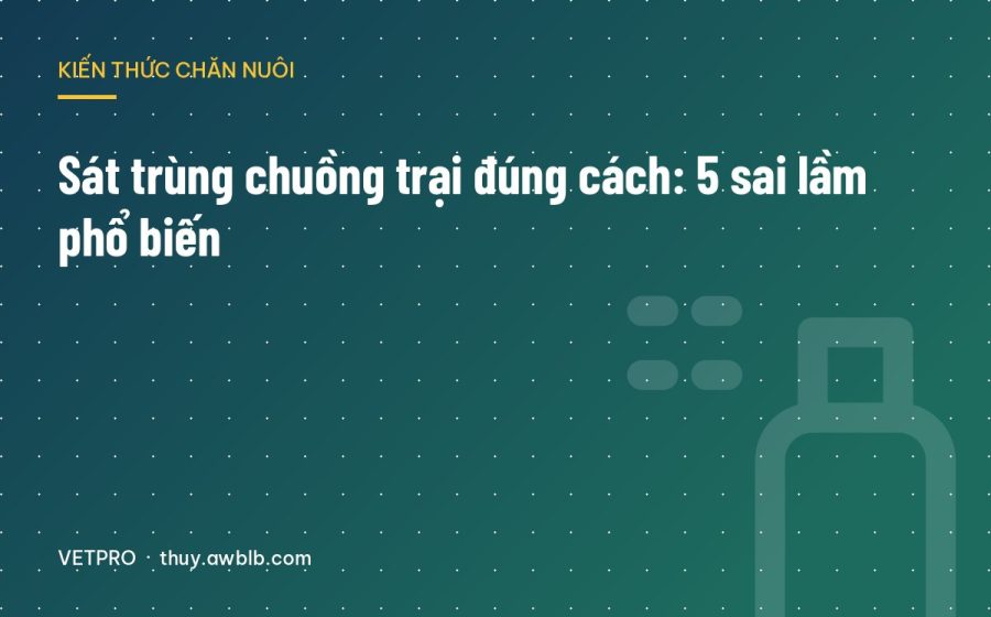 Sát trùng chuồng trại đúng cách: 5 sai lầm phổ biến