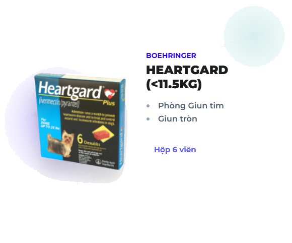 HEARTGARD <11.5KG (HỘP 6 VIÊN)