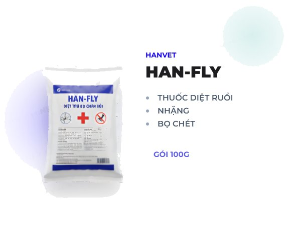 Thuốc diệt ruồi tận gốc HAN-FLY Hanvet gói 100g chính hãng