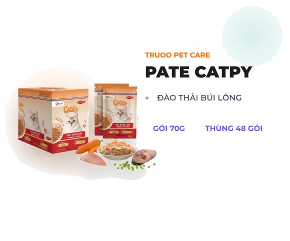 Pate Catpy Tiêu Hóa Búi Lông 70g – Giải pháp hỗ trợ tiêu hóa cho mèo